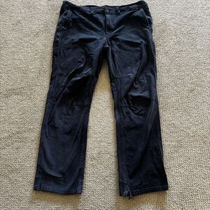 Eddie Bauer Mens 40x34 Relaxed Fit Canvas Utility Work Carpenter Pants Black